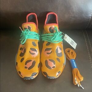 Adidas Kids Sneakers - Orange and Green Leopard Print